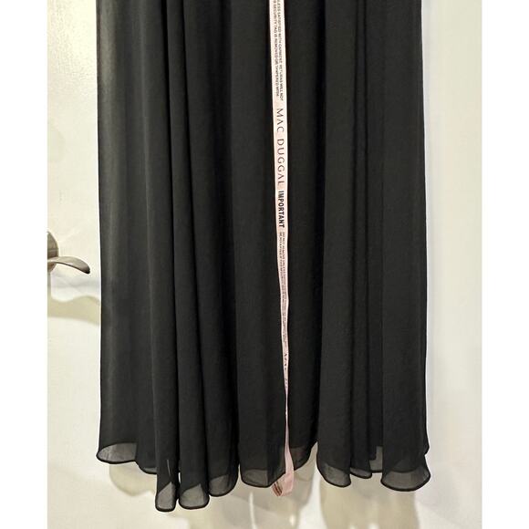 Ieena Mac Duggal Black Faux Wrap Sleeveless Flowy Midi Dress Sz Small NWT #70099 - Picture 7 of 15